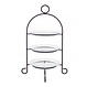 Metall-Etagere mit Glasschalen