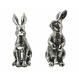 Osterhasen "Silver-Shine" 2er Set