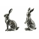 Osterhasen "Silver-Shine" 2er Set