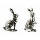 Osterhasen "Silver-Shine" 2er Set