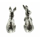 Osterhasen "Silver-Shine" 2er Set