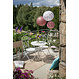 Bistro-Set „Idylle“, 3tlg. | klappbares Balkonset aus cremeweißem Metall