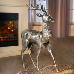 Großer Deko-Hirsch "Silver", 72 cm