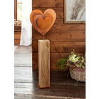 Holzsäule "Rostherz", Höhe 72 cm