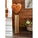 Holzsäule "Rostherz", Höhe 72 cm
