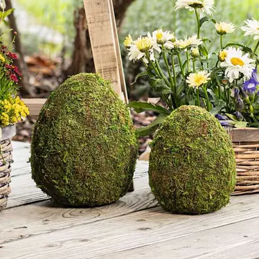 Oster-Ei "Moos", 2er Set