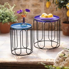 Beistelltisch-Set "Blue" (2-teilig)