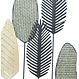 Wanddeko "Blätterensemble"