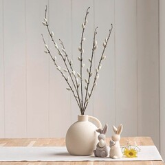 Kunstzweig "Weidenkätzchen", 2 Stück