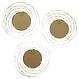 Runde Deko-Spiegel, 3er Set, Goldfinish