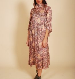Quirky hooded dress with floral print