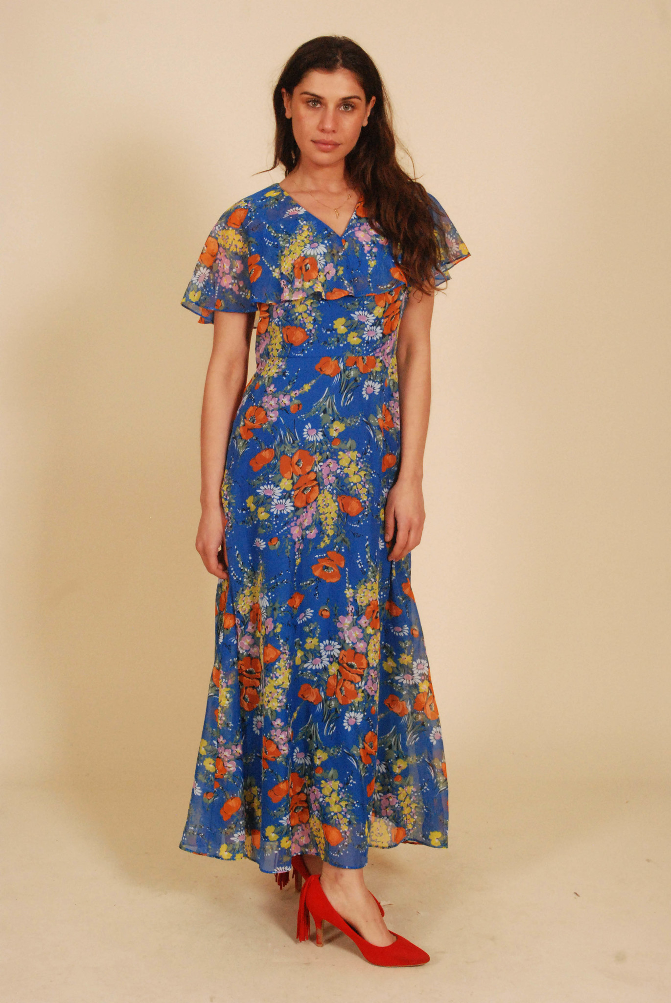 Classic 70s maxi dress in pink - VNTG Label