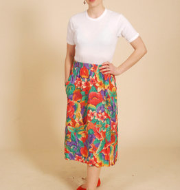 90's Floral Skirt