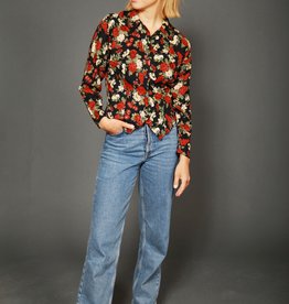Floral 80s shirt with button front