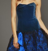Blue 80s prom dress