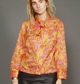 Printed 70s blouse