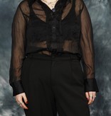Black sheer blouse
