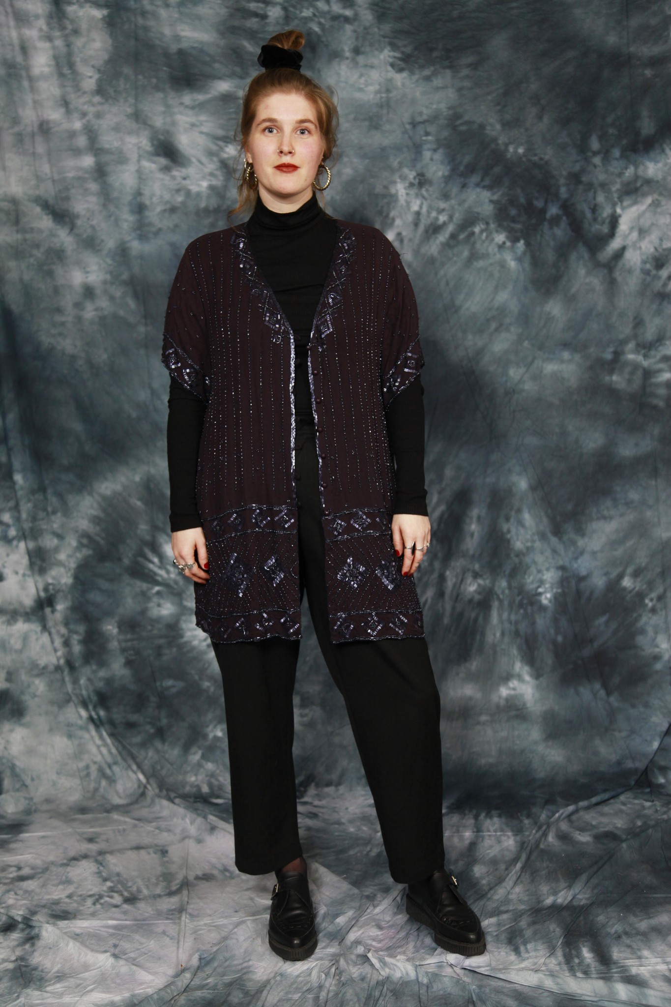 burgundy sequin jacket