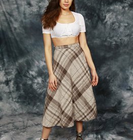 Classy printed skirt in wool