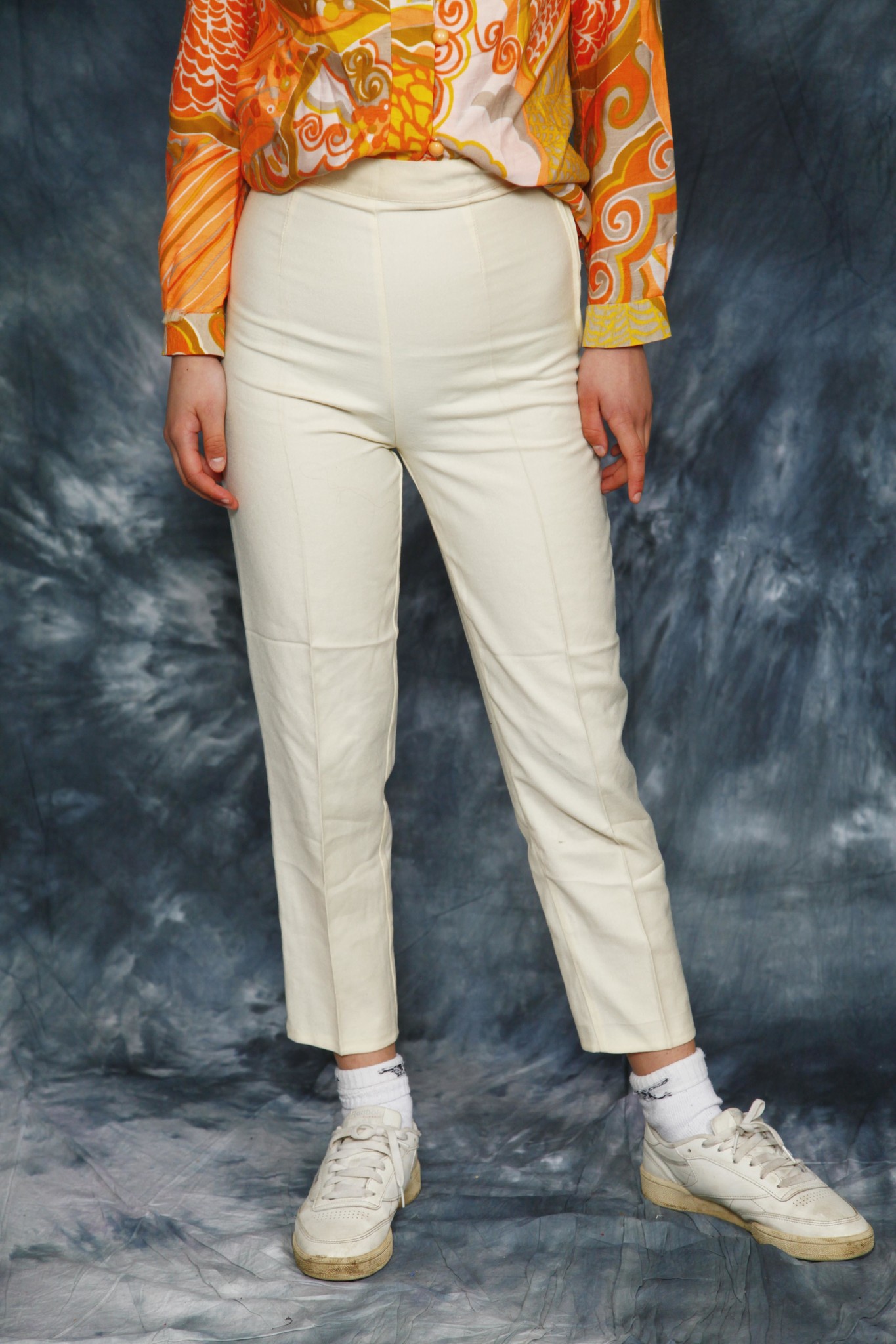 White 80s trousers