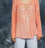 Pink embroidered blouse