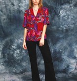 Printed 80s blouse
