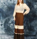 Brown 80s maxi dress