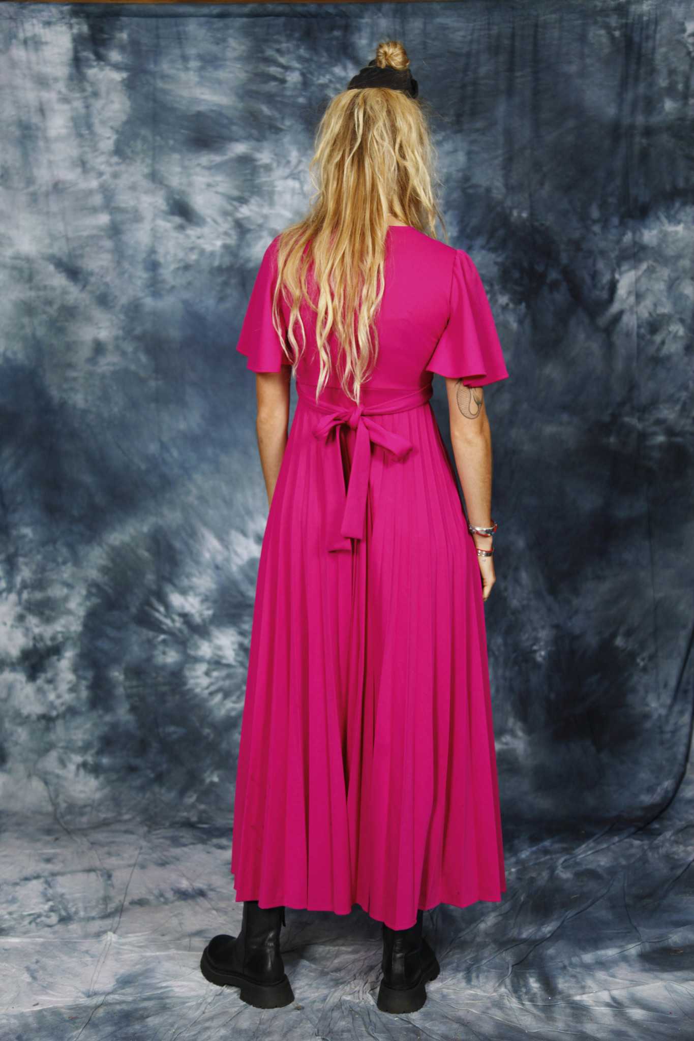 Purple 70s maxi dress