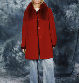 Red 70s winter coat