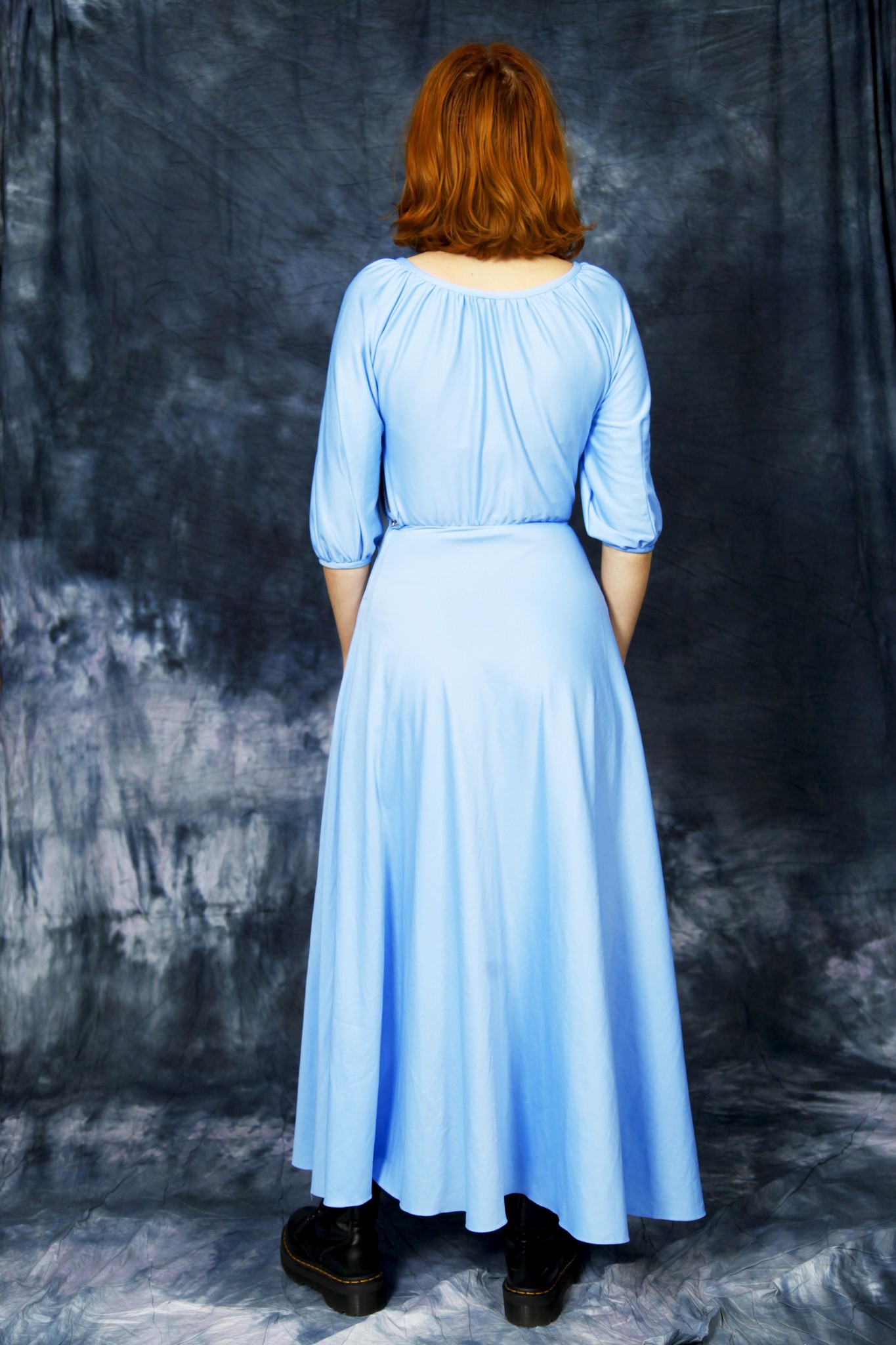 Blue 70s maxi dress