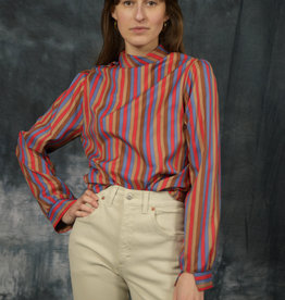 Striped 80s blouse