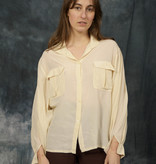 Classic silk blouse in beige