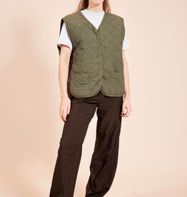 Quilted green waistcoat