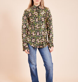 Floral silk blouse