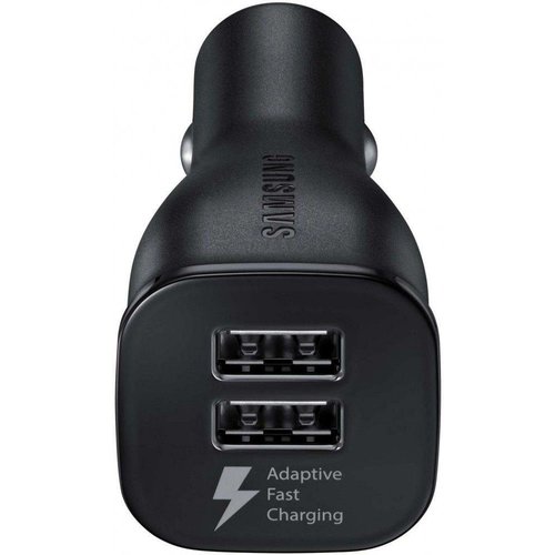 Samsung Originele Adaptive Fast Charging Dual port Autolader 9.0V / 2,0 A incl. Type-C 1,2 meter Data + oplaadkabel - Zwart