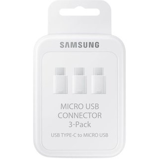 Originele Micro-USB naar Type-C Adapter 3-Pack - Wit