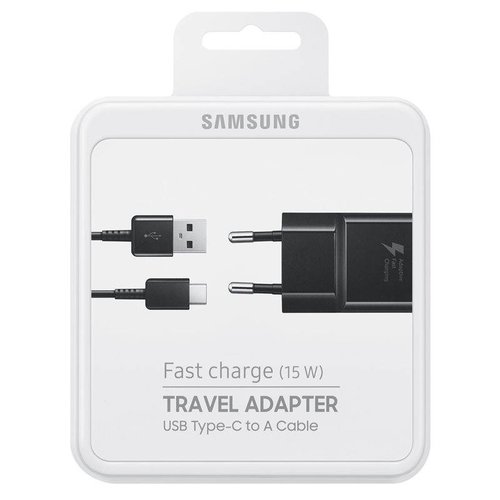 Samsung Galaxy S8 & S8 Plus Originele Adaptive Fast Charging Snellader Met Type-C kabel - Zwart