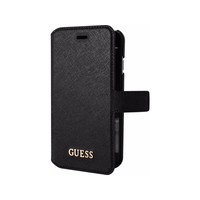 Guess Originele Saffiano Collection Folio Bookcase hoesje voor de Apple iPhone 6 / 6S - Zwart