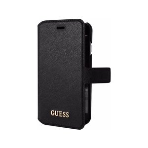 Guess Originele Saffiano Collection Folio Bookcase hoesje voor de Apple iPhone 6 / 6S - Zwart