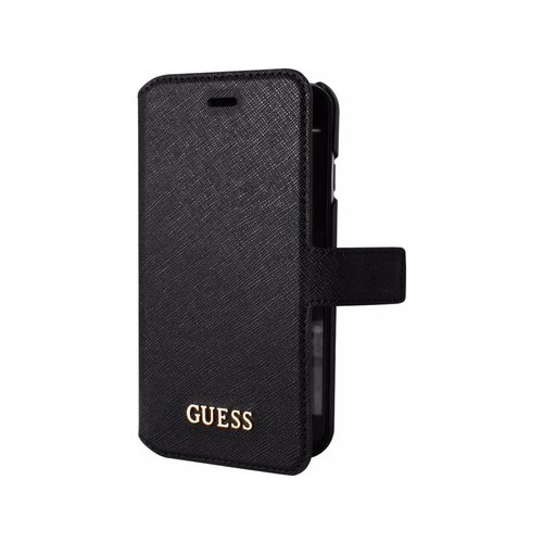 Guess Originele Saffiano Collection Folio Bookcase hoesje voor de Apple iPhone 6 / 6S - Zwart