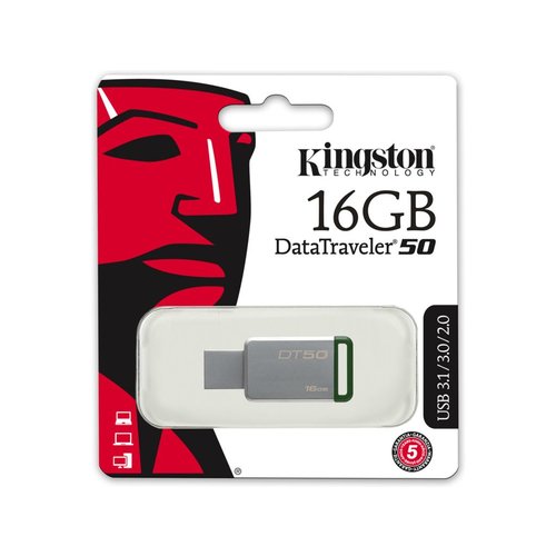 Kingston Technology DT 50 USB 3.1 / 3.0 Flashstation - 16 GB Groen