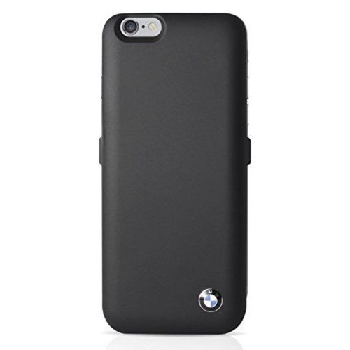 BMW Originele Rubber Finish Muster MFI Folio Powercase voor de iPhone 6 / 6S - Zwart