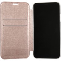 Guess Originele Iridescent Folio Bookcase hoesje voor de Apple iPhone X / XS - Rosé Goud