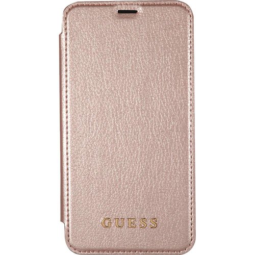 Guess Originele Iridescent Folio Bookcase hoesje voor de Apple iPhone X / XS - Rosé Goud