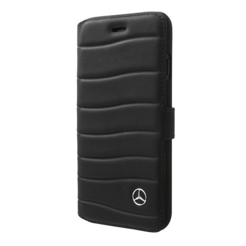 Mercedes-Benz Originele Bow I Folio Bookcase voor de Apple iPhone 6 Plus / 6S Plus / 7 Plus en 8 Plus -  Zwart