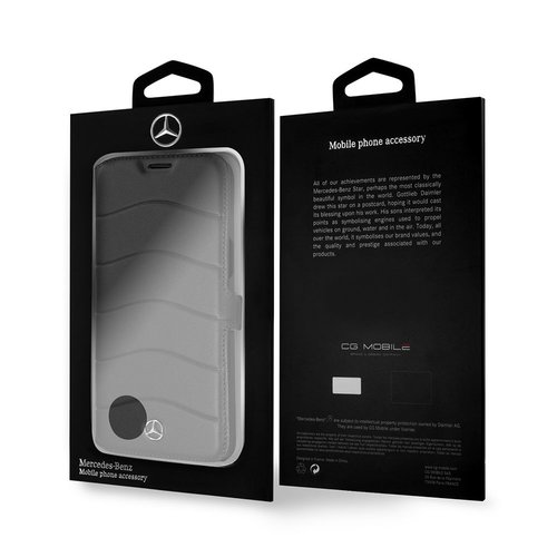 Mercedes-Benz Originele Wave Bookcase hoesje voor de Samsung Galaxy S8 Plus - Zwart