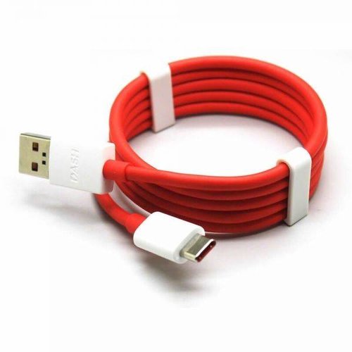 OnePlus 3 / 3T / 5 / 5T / 6 Originele Type-C Dash data + oplaadkabel 1 Meter - Rood