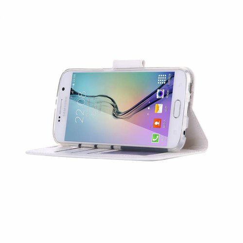 Bookcase Samsung Galaxy S6 hoesje - Wit