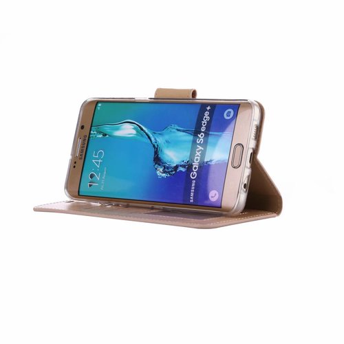 Bookcase Samsung Galaxy S6 Edge Plus hoesje - Goud