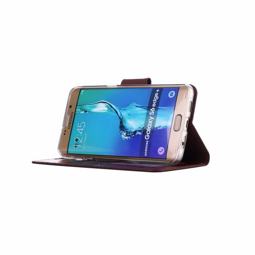 Bookcase Samsung Galaxy S6 Edge Plus hoesje - Bruin